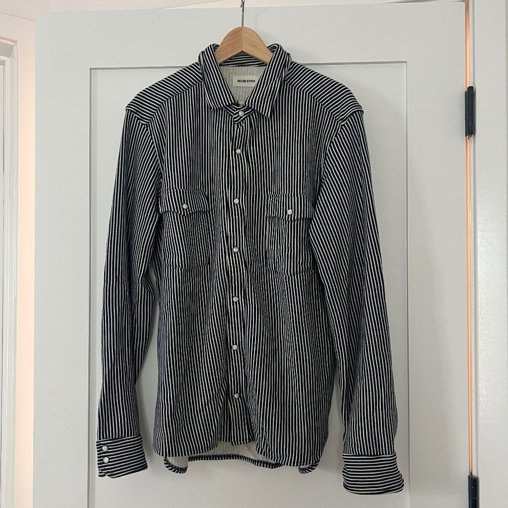 Taylor Stitch The Glacier French Terry Striped Shirt